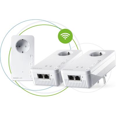 DEVOLO Netzwerk-Adapter "Magic 2 WiFi ac Next Multiroomkit (2400Mbit, 5x LAN, Mesh)" Adapter weiß Netzwerk-Adapter