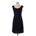 Adrianna Papell Casual Dress - Party Scoop Neck Sleeveless: Blue Print Dresses - Women's Size 4