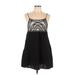 Zara Casual Dress - A-Line Scoop Neck Sleeveless: Black Dresses - Women's Size Large