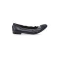 Attilio Giusti Leombruni Flats: Slip On Chunky Heel Casual Black Print Shoes - Women's Size 39.5 - Round Toe