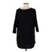 Marc by Marc Jacobs Casual Dress - Shift Crew Neck 3/4 sleeves: Black Print Dresses - Women's Size Medium