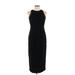 Ann Taylor Casual Dress - Midi: Black Solid Dresses - Women's Size 10 Petite