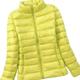 OLEETS Women'S Down Jacket - Women Winter Coat Fashion Portable Short Slim Warm Tops Casual S-7Xl Solid Color Zipped Pockets Stand Collar Clothes,Yellow,7Xl