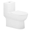 momei Elongated Dual Flushing One-Piece Toilet High Efficiency Flush Glossy -28.74x 13.78x 27.17 in White | 27.17 H x 13.78 W x 28.74 D in | Wayfair