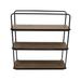 Rebrilliant Metal Wood 3 Tier Wall Shelves, Storage & Display, Gray & White, 18 L x 6 W x 19 H Inches Wood/Metal in Brown | Wayfair