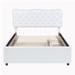 Red Barrel Studio® Dacoda Upholstered Platform Storage Bed Metal in White | 44.1 H x 55.9 W x 78.7 D in | Wayfair DAF5AD04A0BF43F4AAD6901CA9A1A026