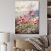 Winston Porter Retro Blooming Retro Tulips Mountain Flowerfield On Canvas Print Plastic | 44 H x 34 W x 1.5 D in | Wayfair