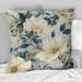 East Urban Home Sandy Beige & Blue Hydrangea Tranquility VII - Floral Printed Throw Pillow Polyester/Polyfill blend | 18 H x 18 W x 5 D in | Wayfair