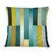 East Urban Home Green & Yellow Stripes Harmony V - Striped Printed Throw Pillow /Polyfill blend in Green/Yellow | 16 H x 16 W x 5 D in | Wayfair