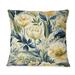 East Urban Home Yellow & Green Botanical Ikat Haven - Floral Printed Throw Pillow /Polyfill blend in Blue/Green/Yellow | Wayfair