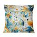 East Urban Home Contemporary Harmony Paisley Pattern - Paisley Printed Throw Pillow /Polyfill blend in Blue/Yellow | 16 H x 16 W x 5 D in | Wayfair