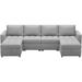 Blue Sectional - Latitude Run® Modular Sectional Sofa w/ Double Chaise U Shaped Sofa Reversible Sectional Couch w/ Put Out Drawer Storage Seats Polyester | Wayfair