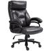 Inbox Zero Lauramae Executive Chair w/ Headrest Upholstered in Gray/Black | 47.75 H x 30 W x 26.75 D in | Wayfair EA8A7AC02B2F4FAEA45A3F39A18B2955