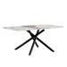 Orren Ellis Daunta 70.87" L x 39.37" W Dining Table Glass/Metal in Black/Gray/White | 29.93 H x 70.87 W x 39.37 D in | Wayfair