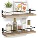 Latitude Run® Floating Shelves Bathroom Wall Mounted, Set of 2, Wood in Black | 2.24 H x 13.78 W x 4.72 D in | Wayfair