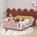 Zoomie Kids Aakanksha Panel Bed Leather Match/Upholstered in White | 29.5 H x 55.9 W x 76.8 D in | Wayfair 89B3C6FFF7AF42A1A1AC069C8E1CBAA9