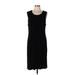 Carole Little Casual Dress - Sheath Scoop Neck Sleeveless: Black Print Dresses - Women's Size Large