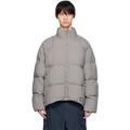 Gray Patch Puffer Jacket