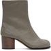 Gray Tabi Ankle Boots