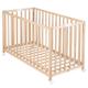 Lit bébé pliant 60x120 réglable en hêtre bio naturel