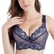 FallSweet Add Two Cup Brassiere Underwire Push Up Padded Bras for Women Lace Plus Size Bra