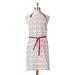 Candy Cane Print Classic Bib Cotton Apron, Adjustable Slide Through Ties, 2 Pockets, One Size Fits Most, Machine Wash