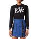 Love Moschino Womens Flared Skirt, Blue, 44