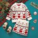 Christmas Baby Sweater Skirt 2PCS Knitted Newborn Girl Dress Fashion Cute Cartoon Elks Infant Xmas Clothing Set Long Sleeve Winter