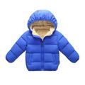 WOXINDA Kids Child Toddler Baby Boys Girls Solid Winter Hooded Coat Jacket Thick Warm Outerwear Clothes Outfits Coats for Girls down Jacket Boys Small Boy 4t Boys Winter Jacket 4t Jacket Boys Winter