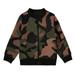 AherBiu Boys Fall Jackets Camouflage Printed Zip up V Neck Long Sleeve Outwear Coats with Zipper Pocket