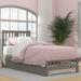 Wood Twin XL Bed with Footboard/Twin XL Trundle in Gray