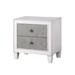 Transitional Solid Wood Frame 2-Drawers Nightstand