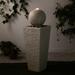 Glitzhome 40.25"H Floating Pedestal Sphere Oversized LED Polyresin Fountain with Pebbles