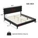 Dark Grey Sturdy Platform Bed with Wood Slats Support, King Bed Frame with Headboard,King Size