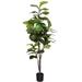 CHERIE HOME Artificial Fiddle Leaf Fig Tree, 44 Leaves Tall Ficus Lyrata Plant for Indoor Outdoor Office Garden Decor