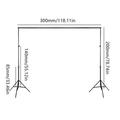 Adjustable Background Support Stand 10Ft Photography Backdrop Crossbar Kit USA