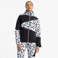 Dare 2b Women's Breathable Ice Ski Jacket Black & White Graffiti Print, Size: 8