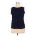 Croft & Barrow Sleeveless Blouse: Blue Tops - Women's Size X-Large