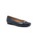 Women's Harmony Dressy Flat by Trotters in Navy (Size 12 M)