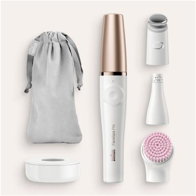 Epilierer BRAUN "FaceSpa Pro 912" weiß (weiß/bronze) Damen mit 3 Extras