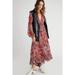 Free People Dresses | Free People Cassis Printed Chiffon Floral Maxi Dress- Cherry Combo Size S | Color: Red | Size: S