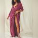 Free People Dresses | Free People Marissa Henley Dress Size Medium Knit Long Sleeve Maxi Dress | Color: Pink/Purple | Size: M