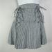 Free People Skirts | Free People Blue White Pinstriped Lace Up Pleated Denim Mini Skirt | Color: Blue/White | Size: 8