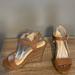 Jessica Simpson Shoes | Jessica Simpson Wedge Sandals In Size 9.5. | Color: Brown | Size: 9.5