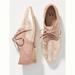 Anthropologie Shoes | Anthropologie Vanessa Wu Metallic Oxford Loafers Rose Gold Leather Suede Lace Up | Color: Pink/Yellow | Size: 38