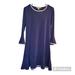 Michael Kors Dresses | Michael Kors Women's Blue Long-Sleeve Casual Dress | Size S | Color: Blue/White | Size: S