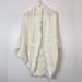 American Eagle Outfitters Accessories | American Eagle Fringe Soft Open Front Cardigan Poncho Shawl Topper One Size | Color: Cream/White | Size: Os