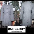 Burberry Jackets & Coats | Iconic Burberry Wool Blend Equestrian Coat Jacket Xs S | Color: Gray | Size: Xs