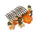 Disney Accessories | Disney Hair Comb Pin Orange Floral With Rhinestones Euro Disney France | Color: Green/Orange | Size: Os