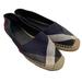 Burberry Shoes | Burberry Check Espadrille Flats Indigo Blue Hodgeson House Size 37 $398 Retail | Color: Blue/Red | Size: 37eu